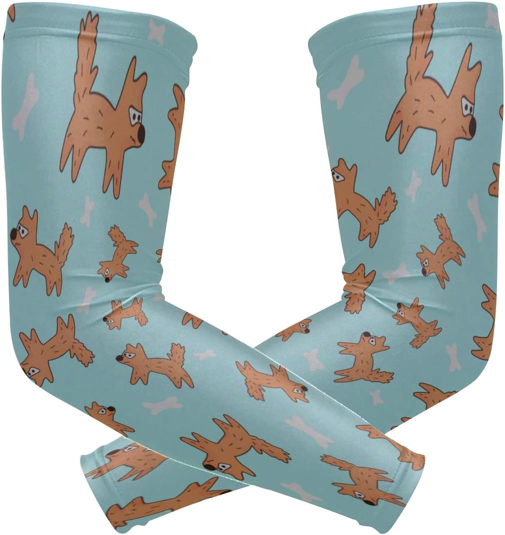 JIAJIA Full Arm Sleeves for Women Dog Puppy Animal Fashion