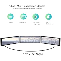 Ulrhzar Small Touchscreen Monitor 7.8inch 1280x400P