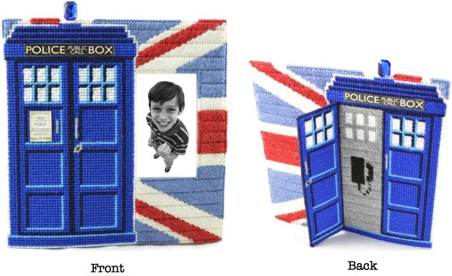 Framous Kits Police Box Framous Plastic Canvas Kit, 9 by 8.27-Inch