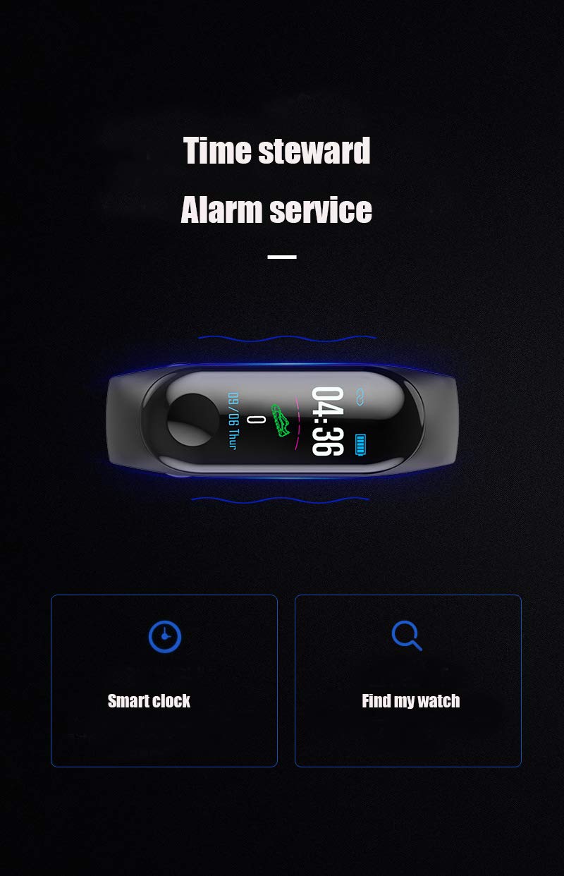 Fitness Tracker, Smart Wristband Heart Rate Monitor Activity Tracker with Connected GPS Tracker, Step Counter, Sleep Monitor, IP67 Waterproof Pedometer for Android and iOS Smartphone (Black)