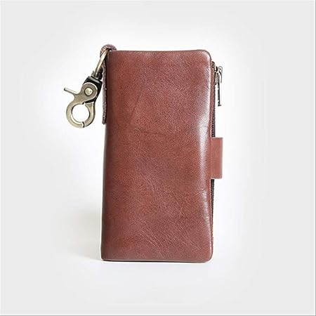 Keychain Men S Vintage High Quality Leather Key Case Large Capacity Wear Lock Key Case Color B Amazon Co Uk Luggage