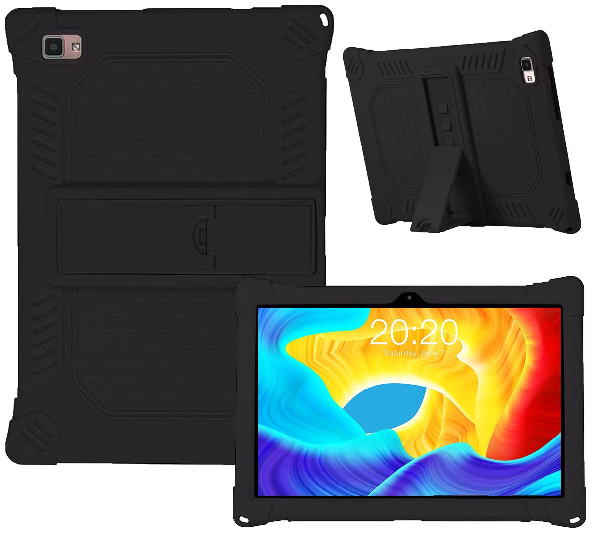 AKNICI TECLAST P20HD Tablet Case, Protective Case Cover for TECLAST P20HD/TECLAST M40/TECLAST M40 Pro/YESTEL T5/Blackview Tab8/Blackview Tab 8E/Dragon Touch Notepad 102/AOYODKG 10/Ulefone A7 - Blcak