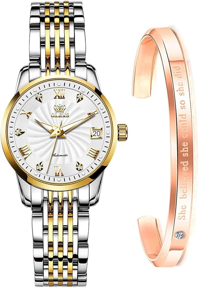 Automatic Watches Women Ladies Mechanical Self Winding OLEVS Dress