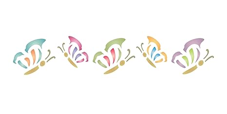 Amazoncom Butterfly Stencil Size 65w X 125h