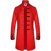 H&ZY Men Steampunk Vintage Jacket Halloween Costume Retro Gothic Victorian Frock Coat Uniform