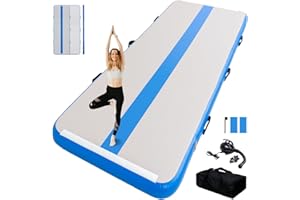 Tuxedo Sailor Inflatable Gymnastics Tumbling Mat Tumble Track Thickness Floor Mat With Electric Air Pump for Gymnastics/Training/Home/Cheerleading/Water/Gym/Yoga
