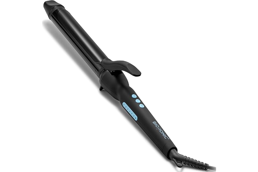 Bio Ionic Long Barrel Styler,Curling Iron with Moisture Heat Technology & NanoIonic MX, Verstatile Curling Wand
