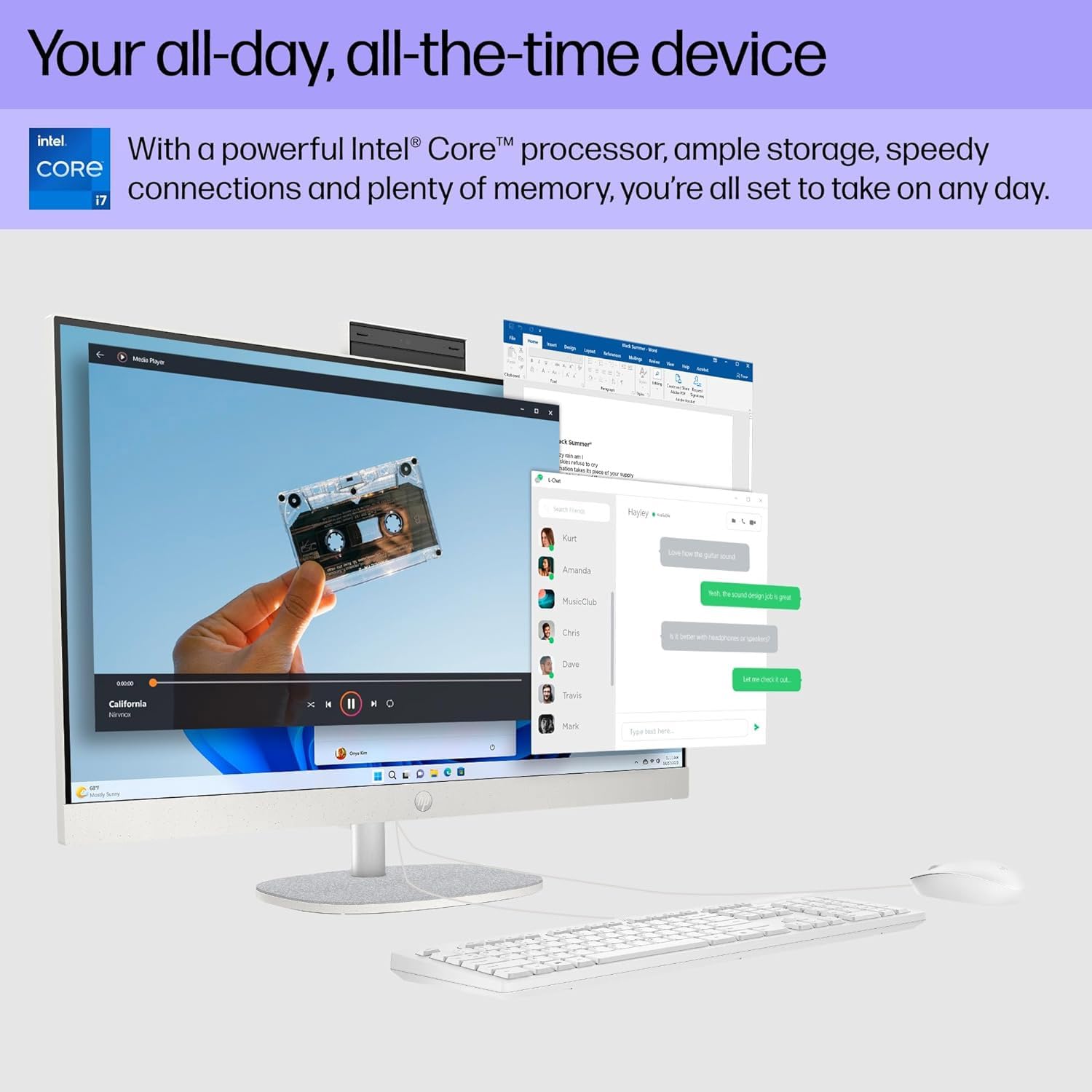 HP 27 Business i7 All in One Desktop, 27