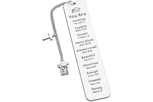 FOOZDEEVAAQ 2024 Graduation Gifts for Him Her Class of 2024 Religious Graduation Gifts for Son Daughter Phd Graduation Gifts 2024 High School Senior College Last Day of School Summer Christian Bookmark Christmas