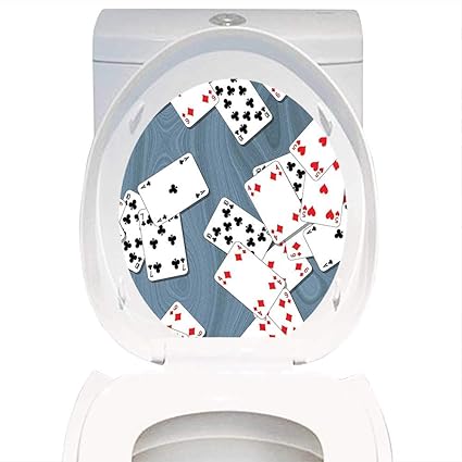 Amazon Com Qianhe Home Toilet Seat Wall Stickers Paper Casino