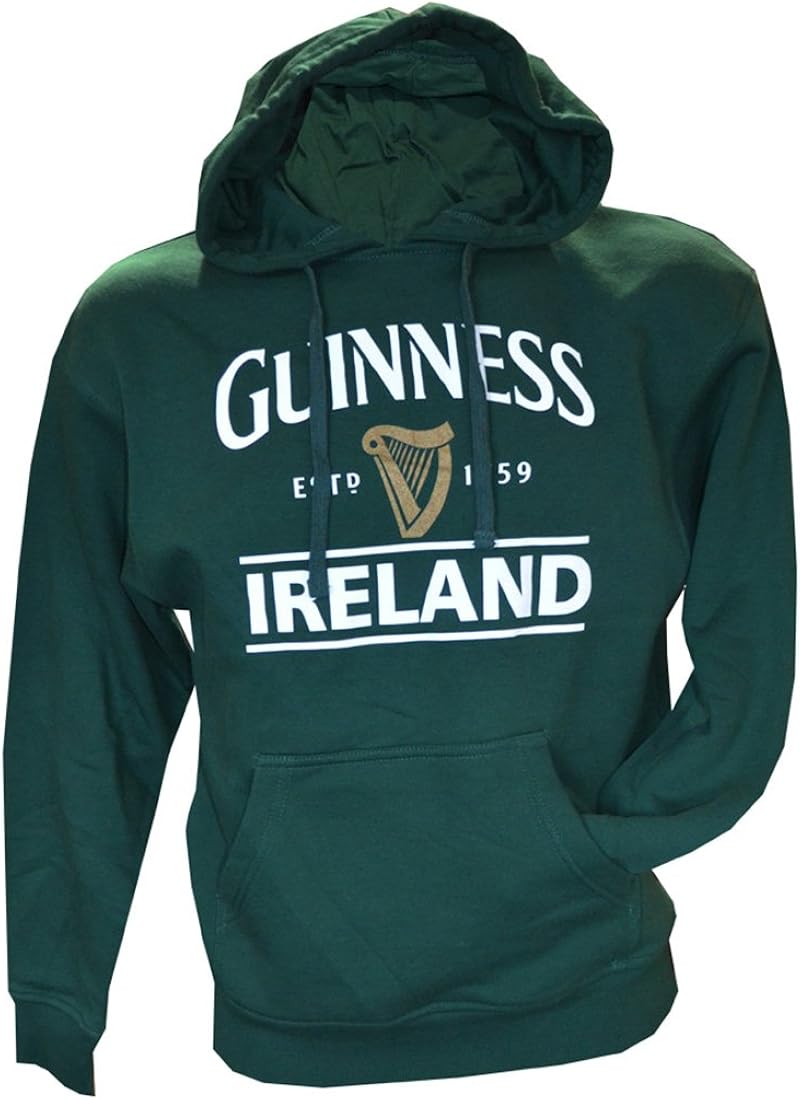 Guinness Green Ireland Harp Unisex Pullover Hoodie Hooded