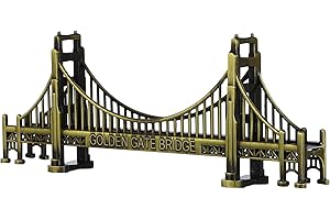 IMIKEYA American Golden Gate Bridge: Bridge Statue Model San Francisco Figurines Building Table Decor Home Decoration Architecture Model