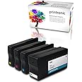 Printronic Remanufactured Ink Cartridge for HP 950 HP 951 for OfficeJet 8100 8600 Inkjet Printers (4 Pack)