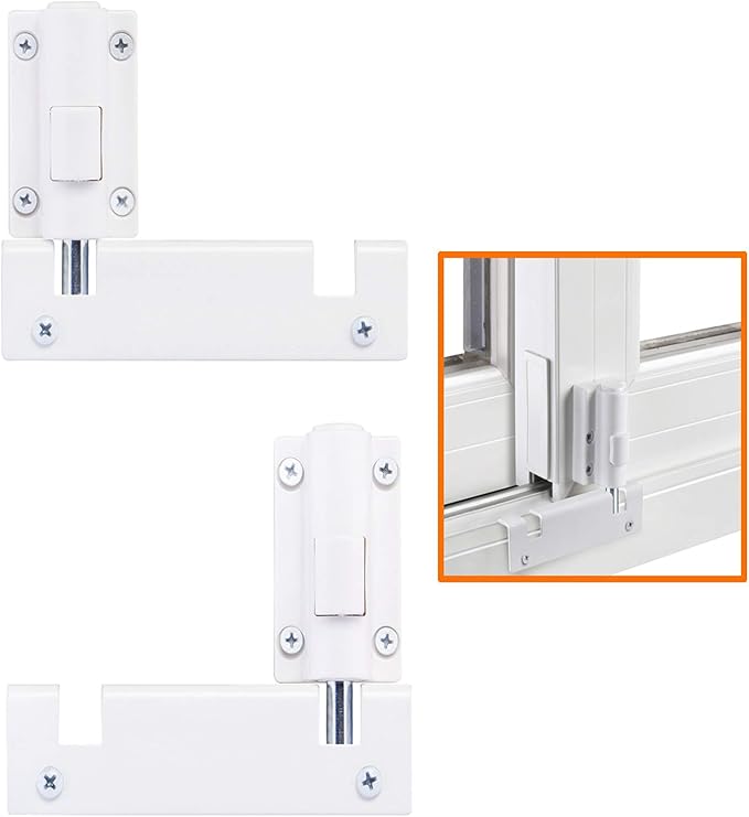HauSun Patio Sliding Door Security Foot Lock Kick Lock, Fits on Top