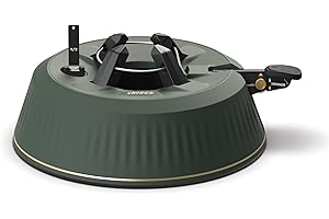 Krinner Christmas Tree X-6 - Green Tree Stand - Original Single Cable Operation, Holds up to 6 ft Live Trees - Foot Pedal Setup & Water Reservoir with Level Indicator - German Made