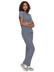 floralhue Scrubs for Women, V-Neck Scrubs Top