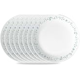Corelle Country Cottage 8-Piece 6.75-Inch Appetizer Plate Set | Lightweight, Chip-Resistant Vitrelle Glass, Dishwasher, Microwave &amp; Oven Safe, Made in USA