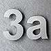 QT Modern House Number - SMALL 4 Inch - Brushed Stainless Steel (Number 3 Three), Floating Appearance, Easy to install and made of solid 304