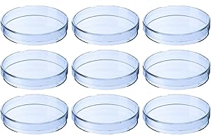 LabXcel Transparent Petri Dishes with Lid - Polystyrene Material, Vents, Sterile, Petri Dishes for Lab Analysis, School Project Seed Germination Observation, and Science Experiment - 55x15 mm, 50pcs