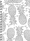 2018 Color Me Pineapples Medium Weekly Monthly Planner by