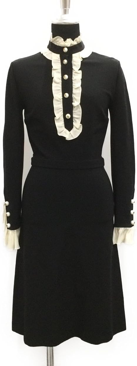 Amazon グッチ Size S S 美品 インターロッキング 長袖ジャージーフリルワンピース Gucci レディース 中古 ワンピース チュニック 通販