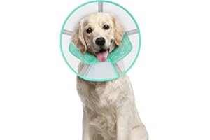 Supet Soft Dog Cone Collar for Large Medium Dogs, E Collar for Dogs After Surgery to Stop Licking, Comfortable Elizabethan Collar, Cone of Shame Alternative, Adjustable Pet Recovery Collar (L)