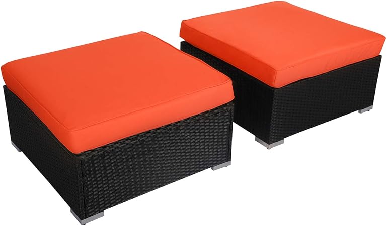 Amazon Com Kinsunny 2 Pieces Patio Furniture Ottoman Outdoor