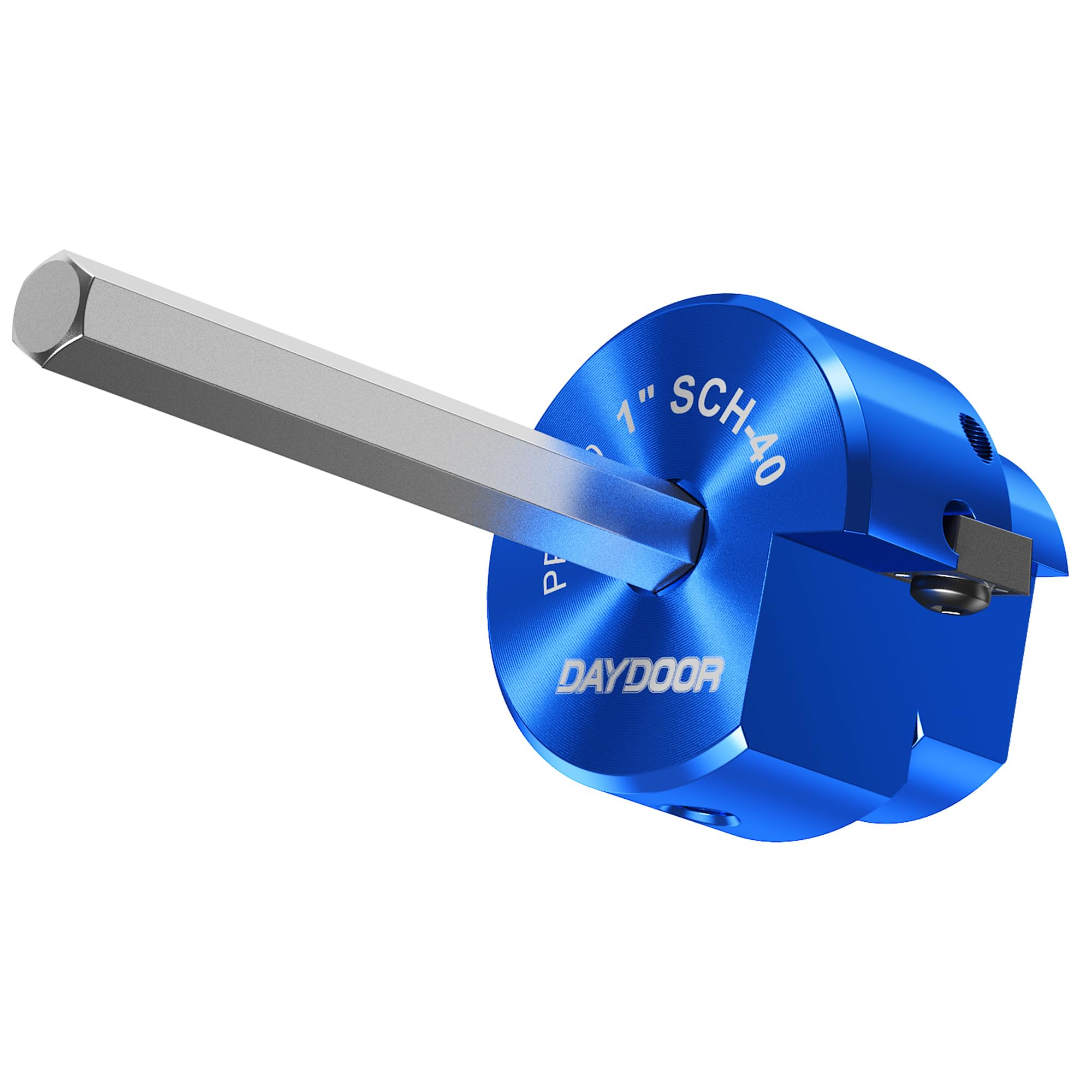 Photo 1 of DAYDOOR PVC Pipe Reamer Kit, Plastic Pipe Fitting Reamer Contains 1/2'', 3/4'', 1'', 1 1/4'', 1 1/2'', 2'', 3'', 4'', Fit into Standard 1/2" Drill, for Use with Sch. 40 PVC, CPVC or ABS Fittings-8PCS