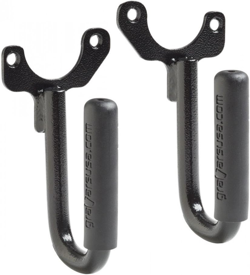 GraBarsUSA Genuine Solid Steel Handles for All TJ Wranglers Front (Black 1018)