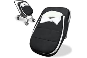 Car Seat Cover Baby Winter, Waterproof Carseat Covers Newborn Girl, Windproof Infant Car Seat Cover Warm & Breathable Use Uni