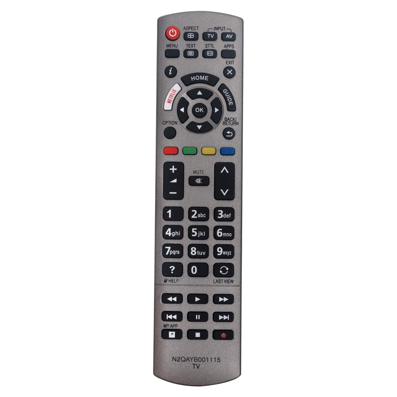 VINABTY N2QAYB001115 Remote Control Replaced fit for Panasonic TX-40EX610E TX-40EX613E TX-40EX700B TX-40EX700E TX-40EX703E TX-40EX730E TX-40EXF687 TX-40EXM715 TX-40EXN688 TX-40EXT686 LED TV