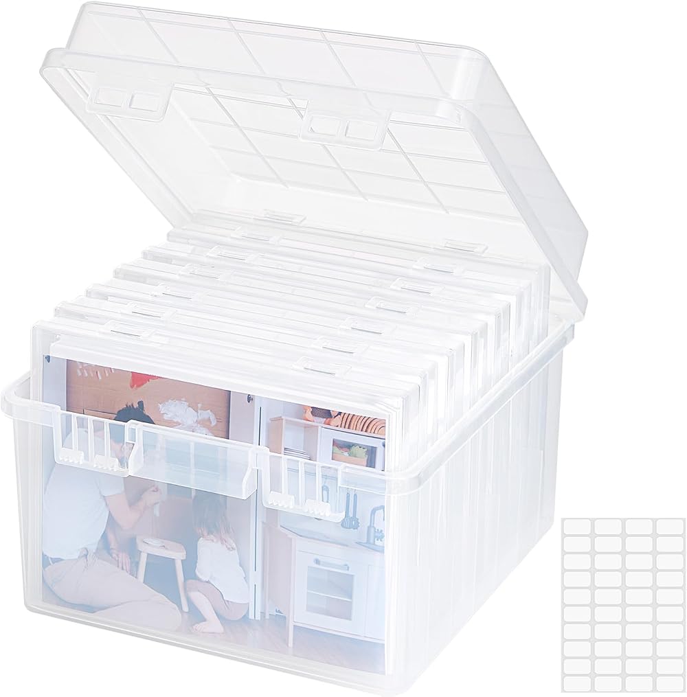 Lifewit Photo Storage Box 13x18 cm 7 Inner Boxes 5R with Labels