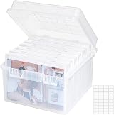 Lifewit Photo Storage Box 13x18 cm 7 Inner Boxes 5R with Labels