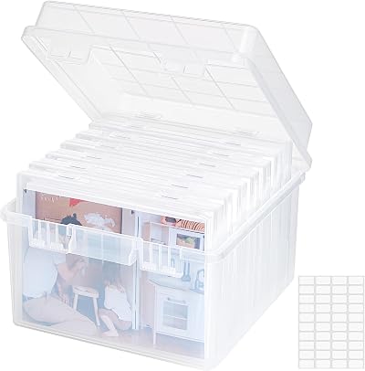 Lifewit Photo Storage Box 13x18 cm 7 Inner Boxes 5R with Labels