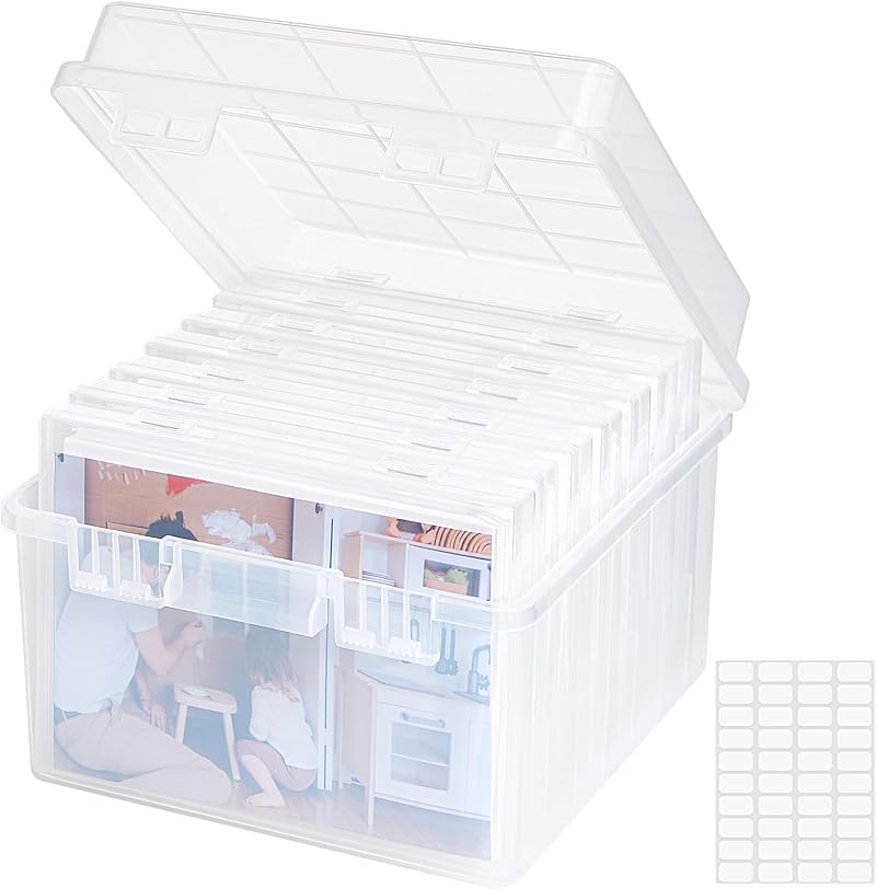 Lifewit Photo Storage Box 13x18 cm 7 Inner Boxes 5R with Labels