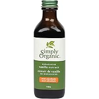 Simply Organic Non-Alcoholic Vanilla Extract, Certified Organic | 118mL Glass Bottle