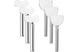 6pcs Toothpaste Squeezer Tool, Stainless Steel Tube Roller Squeezer Universal Toothpaste Key Multipurpose Manual Tube Wringer