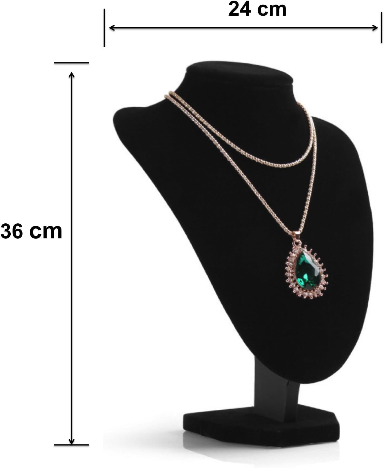 Sale Outlet Velvet Necklace Accessories Chain Holder Storage Display Mannequin Bust Home Organisation Jewelry Organizer Girls Women Jewelry Necklace Black Display Stand Holder 21x29 H Arts Crafts Sewing Best Prices And Freshest
