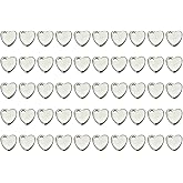 Shapenty Mini Stainless Steel Heart Pendant Charms Beads Bulk for Necklace Earring Bracelet Keychain Jewelry Making Craft Project Christmas Ornaments Decoration,10x9mm (50)