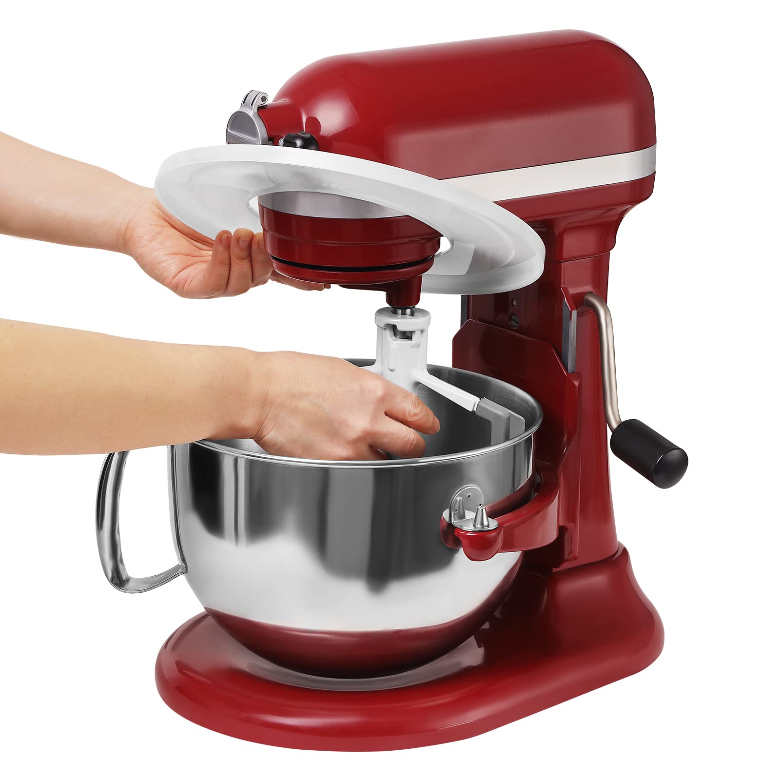 Mixer Bowl Lid Covers for KitchenAid 5.5-6 Quart Bowls - Stand Mixer Bowl Covers to Prevent Ingredients from Spilling, Fits Bowl-Lift Models KV25G and KP26M1X (2 Pack)