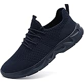 DLWKIPV Womens Running Shoes Lightweight Breathable No Slip Sneakers Gym Athletic Workout Casual Sports Walking Tennis Shoes Dark_Blue 6.5