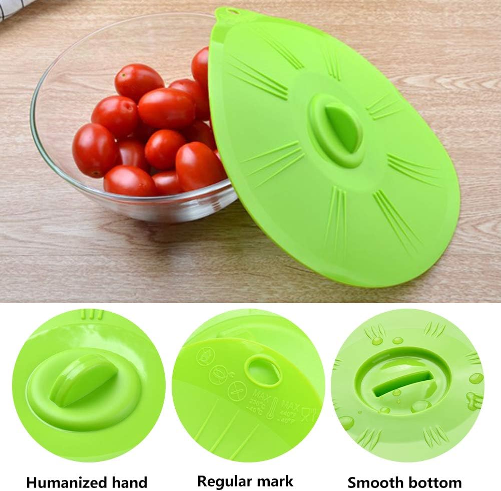 Silicone Suction Lids, Food Covers Food Storage Microwave Cover Heat Resistant Lids BPA-Free Leak-Proof for Bowls Pots Pans 2 Pack - Image 5