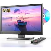 Desobry 16 INCH TV with DVD Player Built in 1080P LCD TV DVD Player Combo with HDMI USB Monitor for Home, Kitchen, RV Camper,
