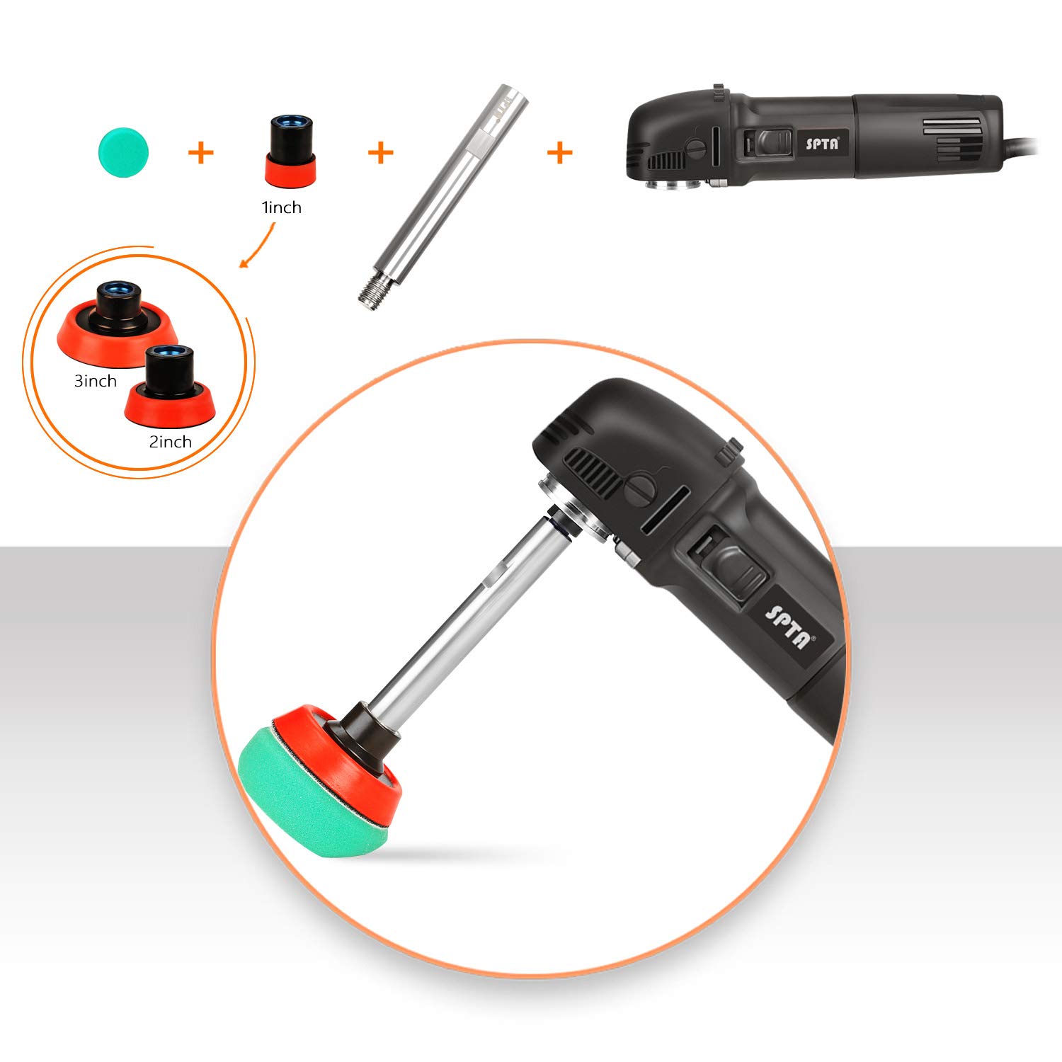SPTA Mini Polishing Machine Rotary Polisher RO Polisher Auto Detailing