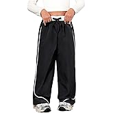 WDIRARA Toddler Girl's Elastic Waist Sweatpants Workout Color Block Straight Leg Pants