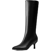 DREAM PAIRS Women's Knee High Kitten Heel Boots Sexy Pointed Toe Fashion Long Tall Boots