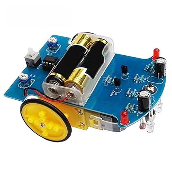 Zapantall DIY Electronic Smart Track Car,Intelligent Tracking Line,Robot Car,Intelligent Tracking Smart Car Robot DIY Kits with TT Motor Wheel Electronic