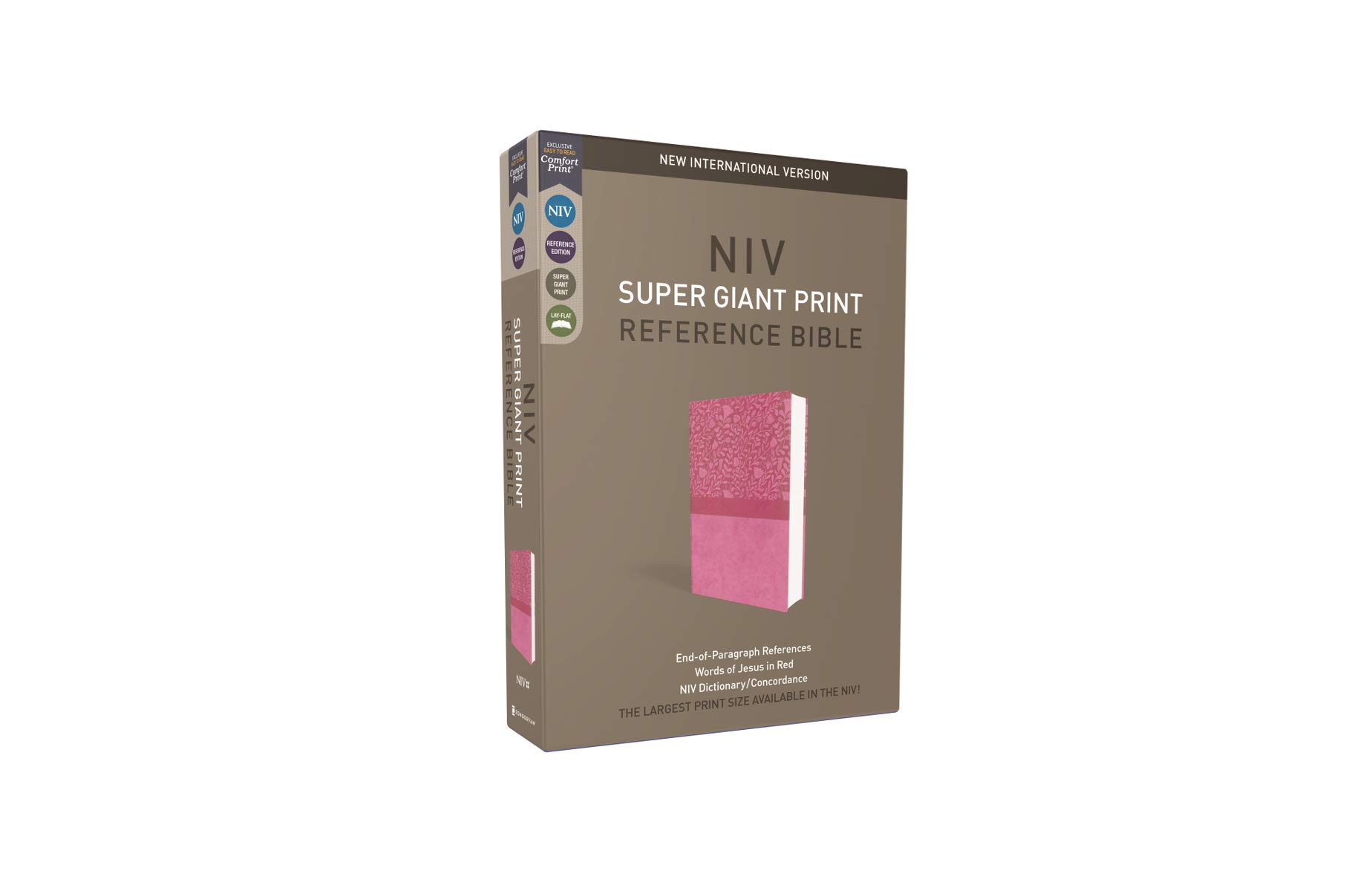 NIV, Super Giant Print Reference Bible, Leathersoft, Pink, Red Letter, Comfort Print NIV, Super Giant Print Reference Bible, Leathersoft, Pink, Red Letter, Comfort Print Imitation Leather