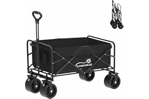 Lumintrail Folding Heavy Duty Wagon with Big Wheels - Collapsible Wagon Heavy Duty - Foldable Wagon Heavy Duty - Portable Wagons Collapsible Heavy Duty