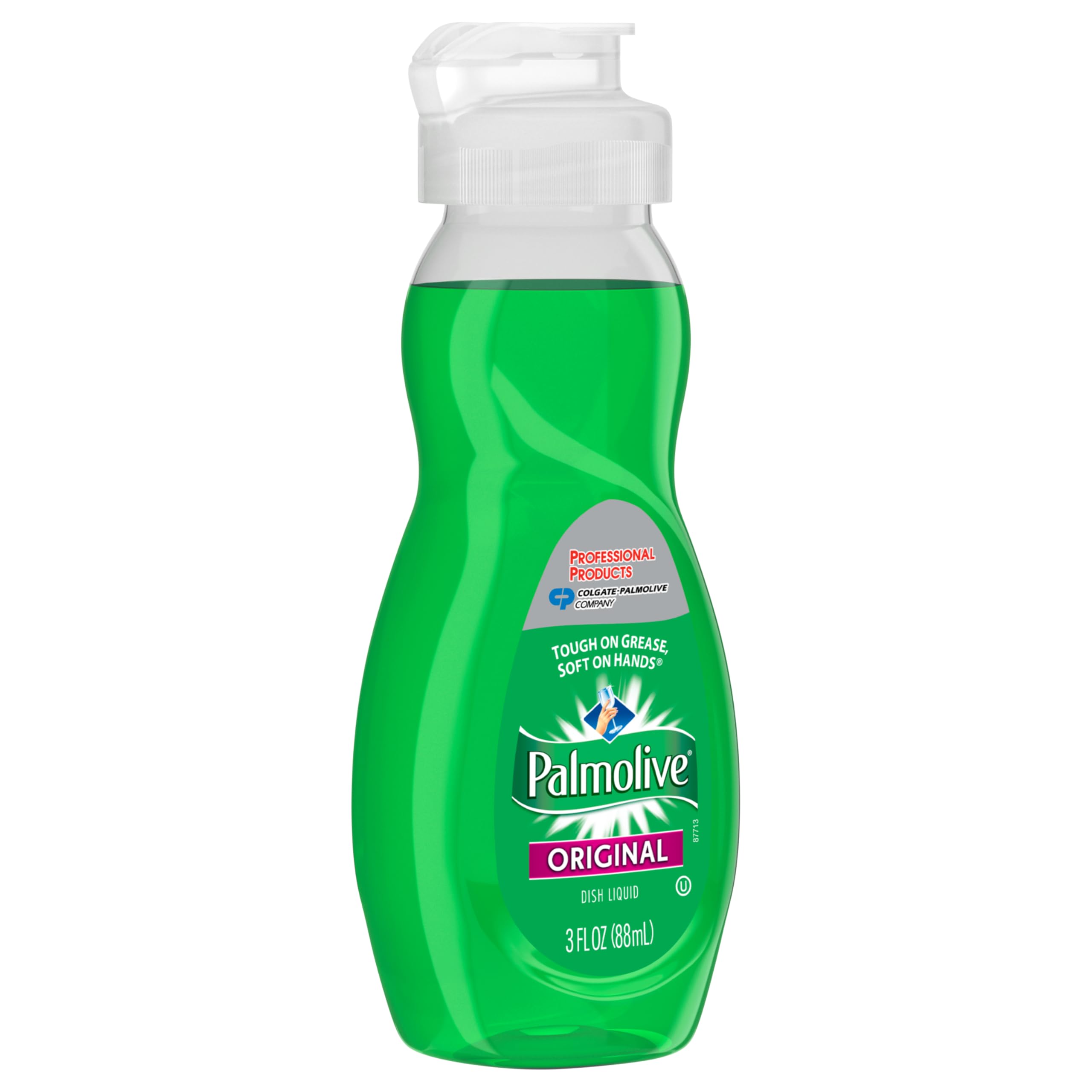 PALMOLIVE Dishwashing Liquid, Travel Dish Soap, Original Scent, Green, 3 Fluid Ounce Bottle (Case of 72) - Total of 216 Fluid Ounces - Dishwashing Liquid - Kitchen Soap & Cleaning Supplies